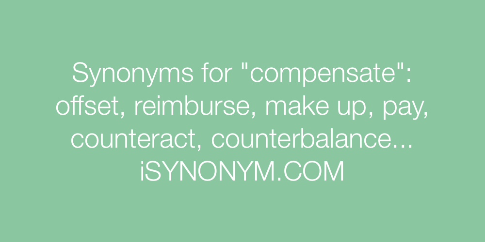 compensate synonym