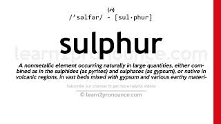 pronunciation of sulfur