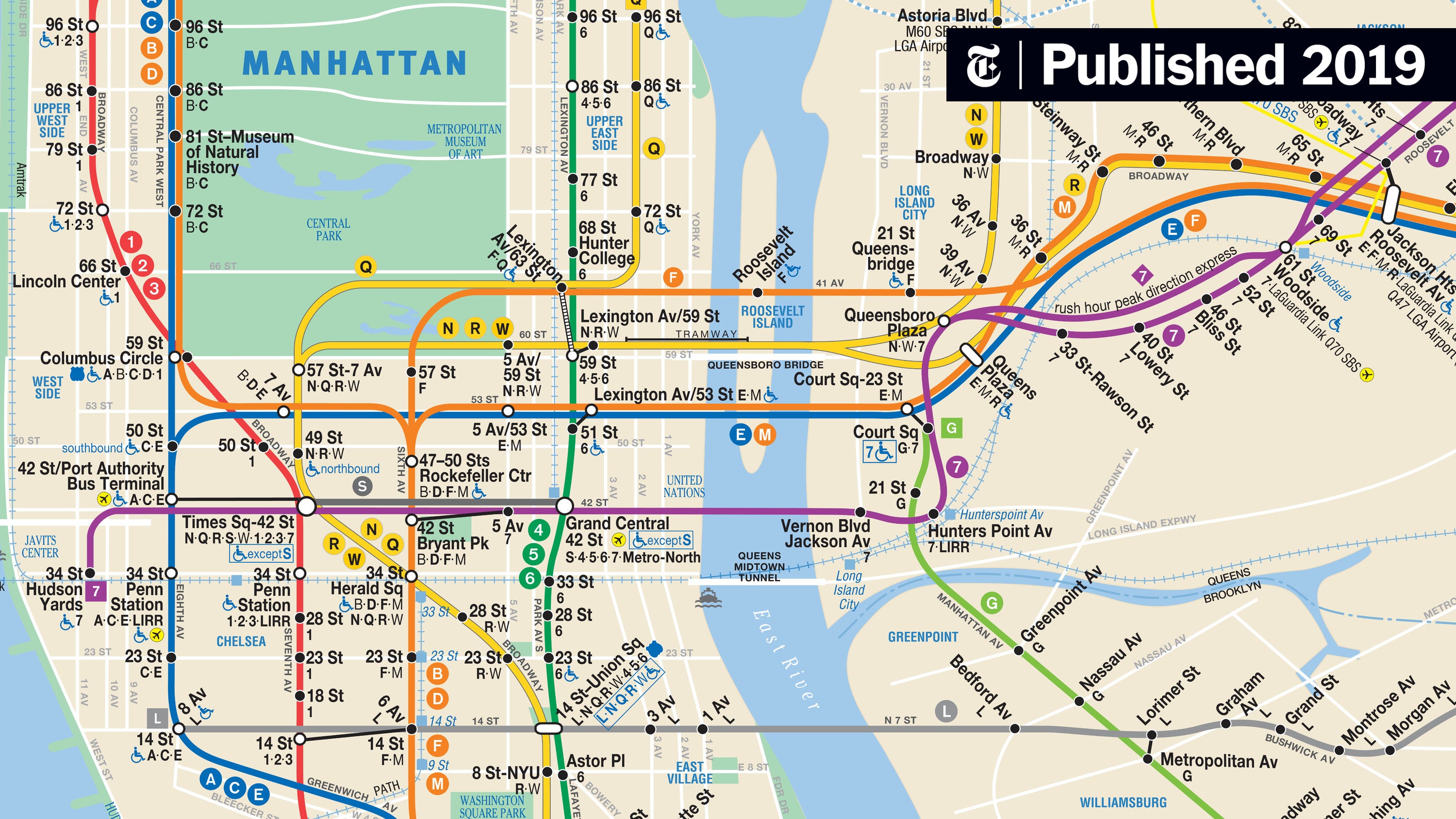 nyc subway a train map