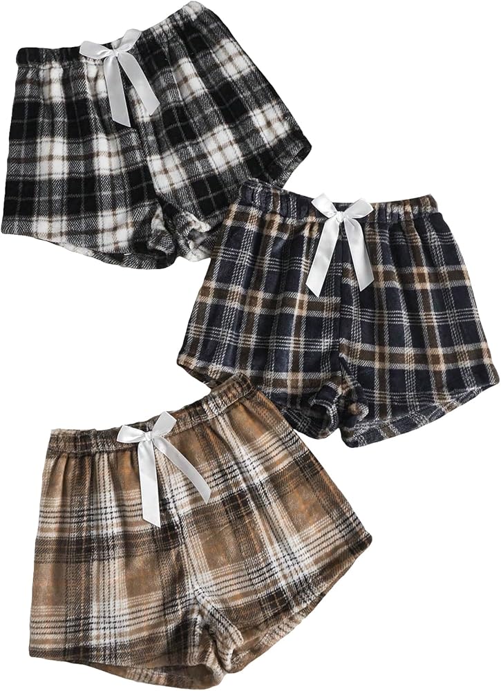 plaid pajama shorts