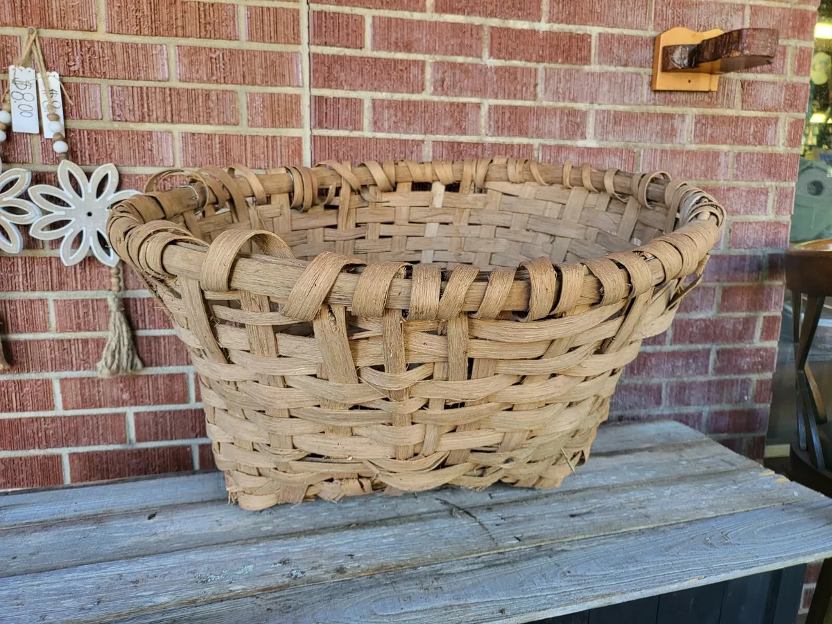 vintage cotton picking basket