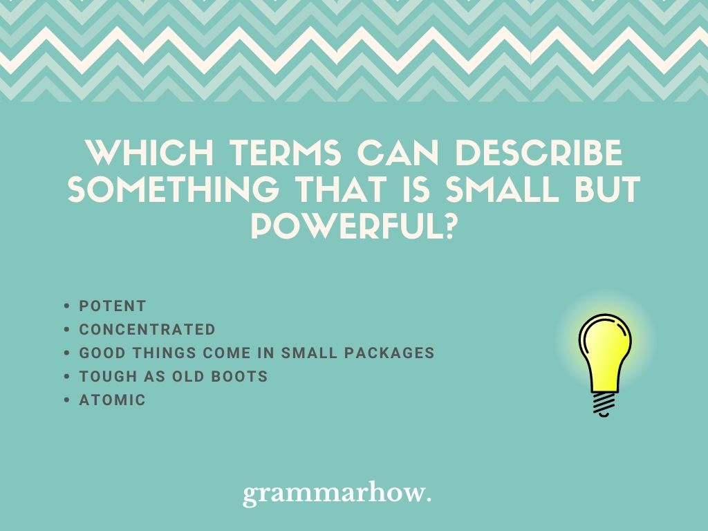 small but powerful synonym