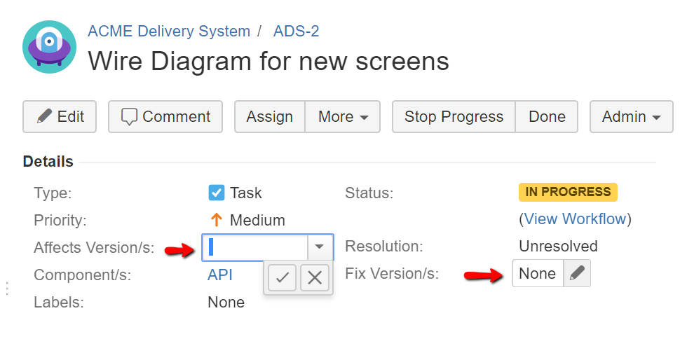 jira version vs release