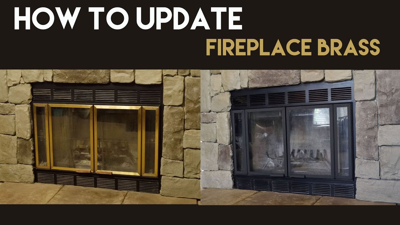 painting brass fireplace doors