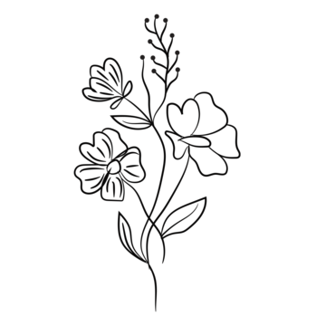 flower line art