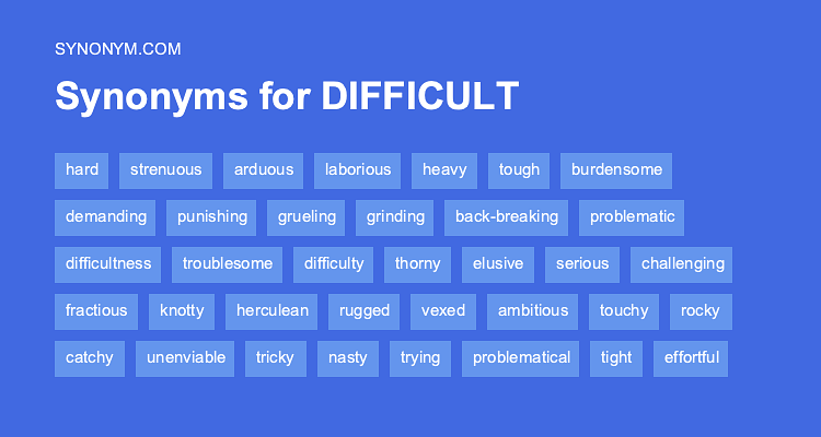 synonym difficult