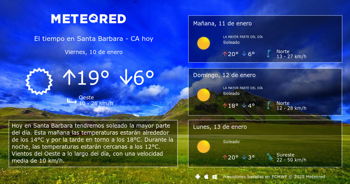 el tiempo en santa bárbara