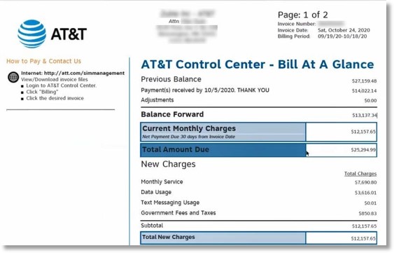 at&t customer service billing