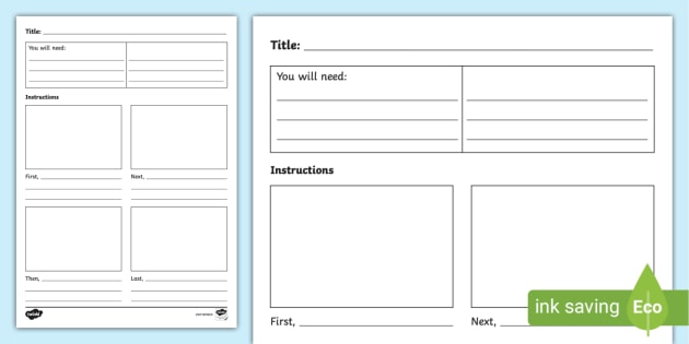 procedural writing template