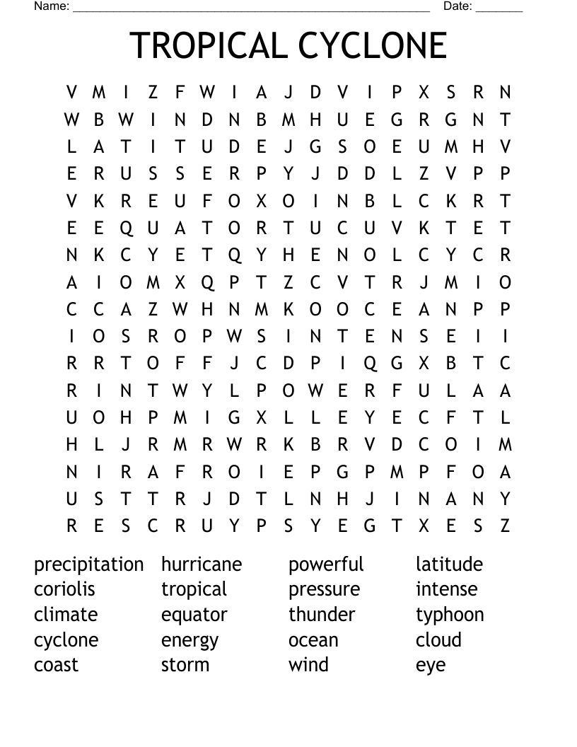 tropical storm crossword clue