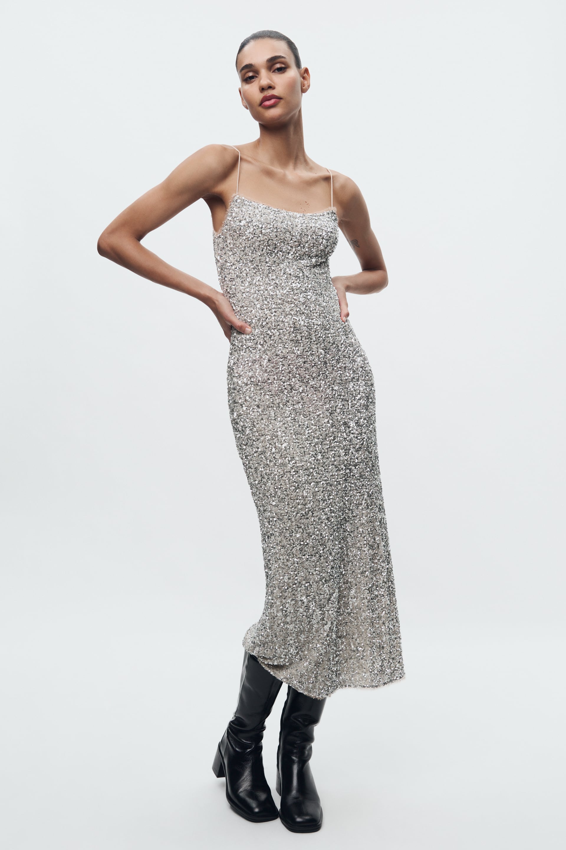 zara sparkle dress