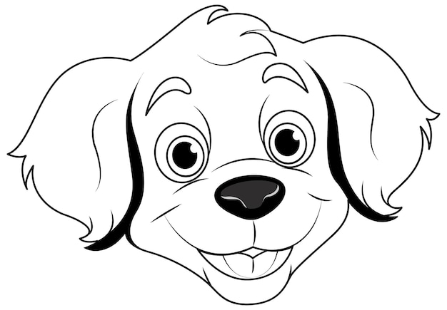 dog face outline