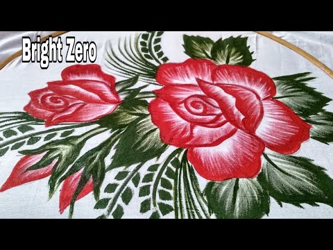 rose fabric painting designs