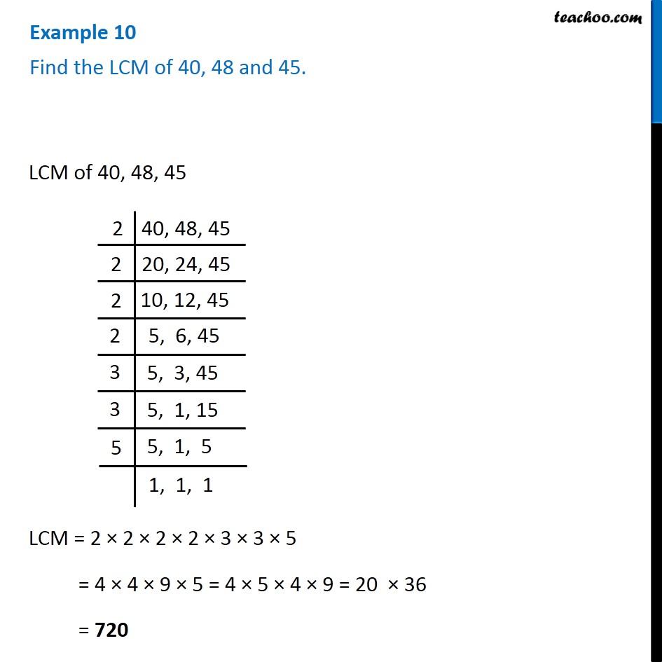 lcm of 40 48 and 45