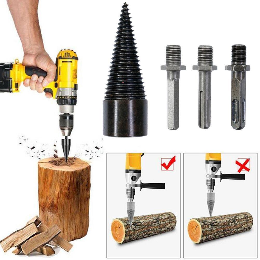 wood splitting drill bit