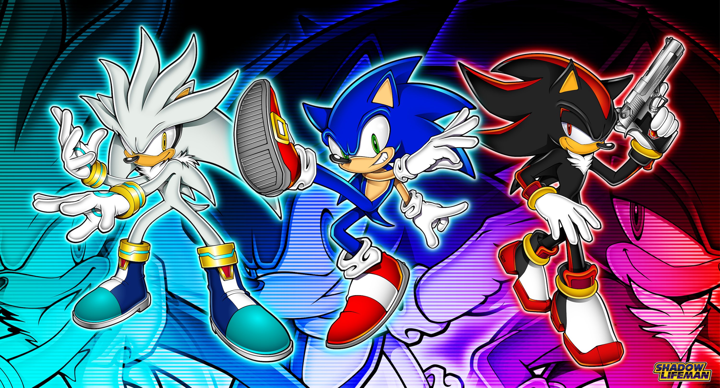 shadow the hedgehog and silver the hedgehog