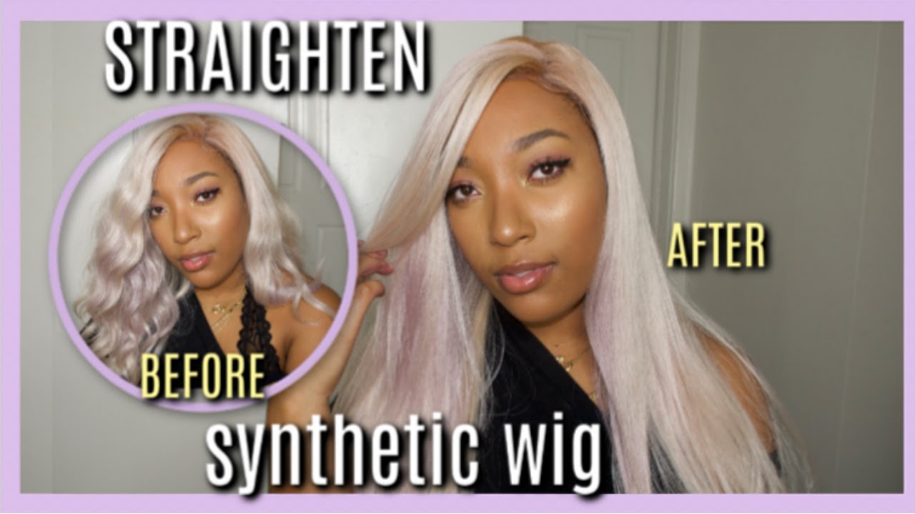 can you straighten a synthetic wig