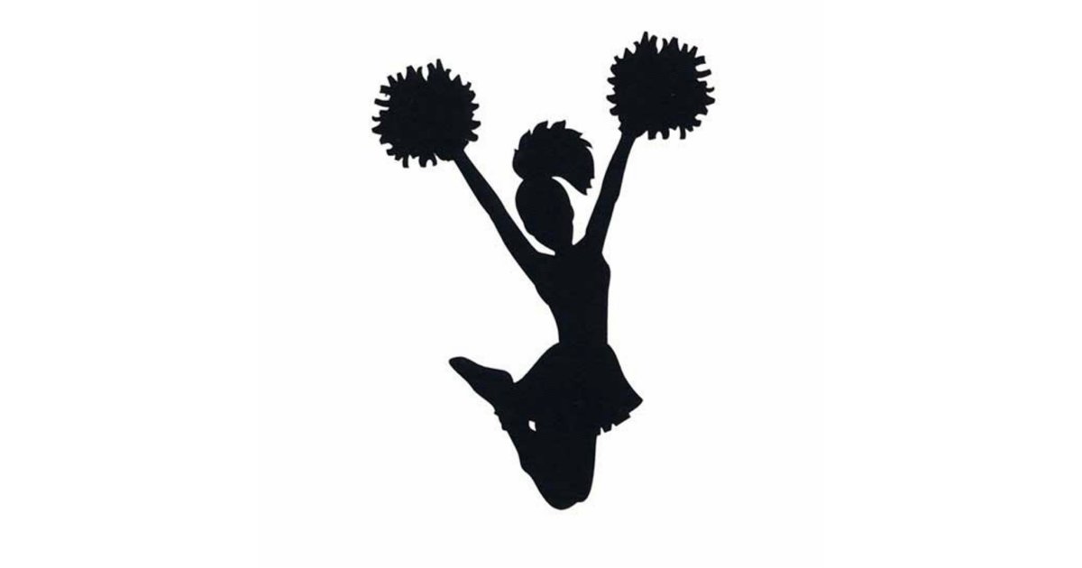 silhouette of cheerleader