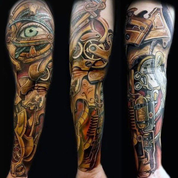 sleeve tattoo steampunk
