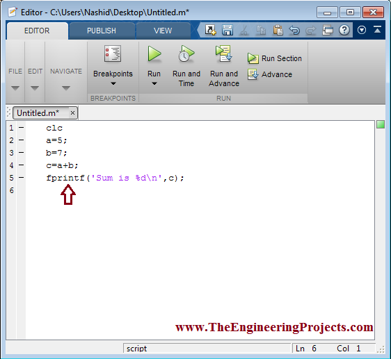 matlab print text