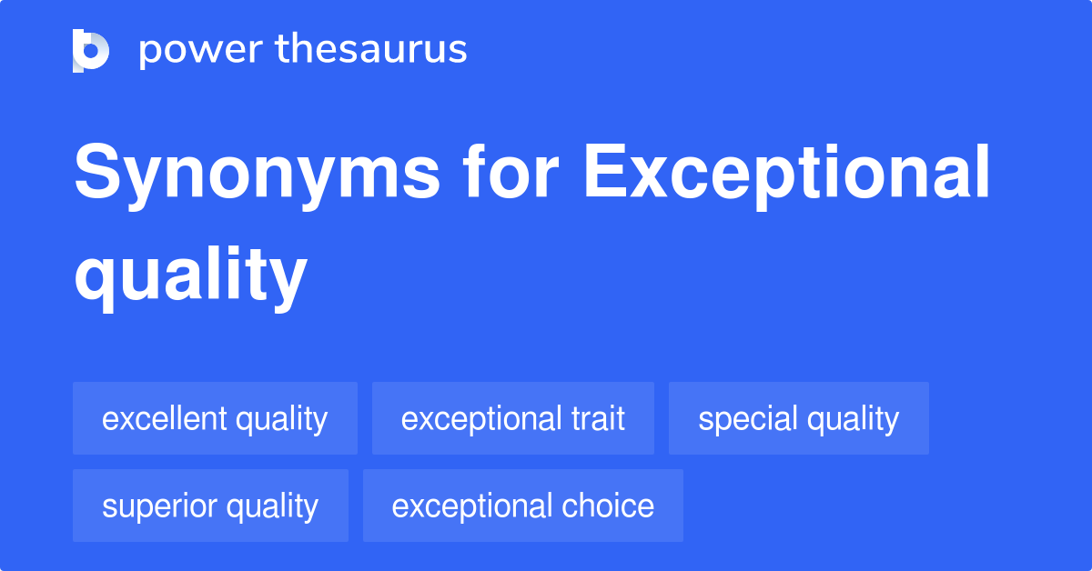 exceptional thesaurus