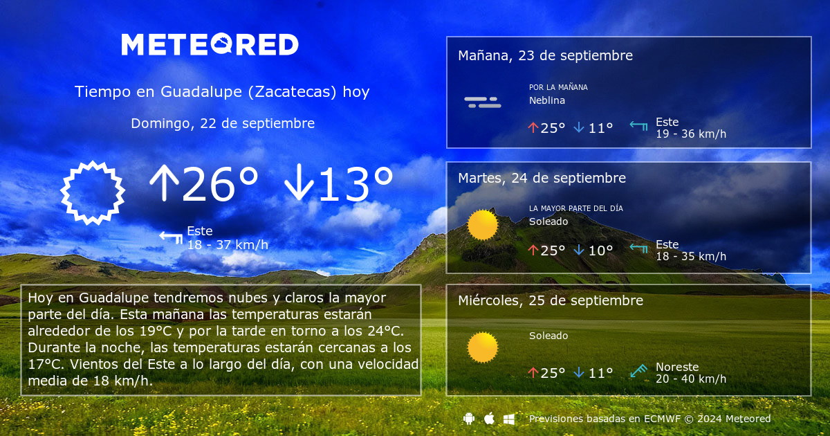 temperatura actual en guadalupe zacatecas