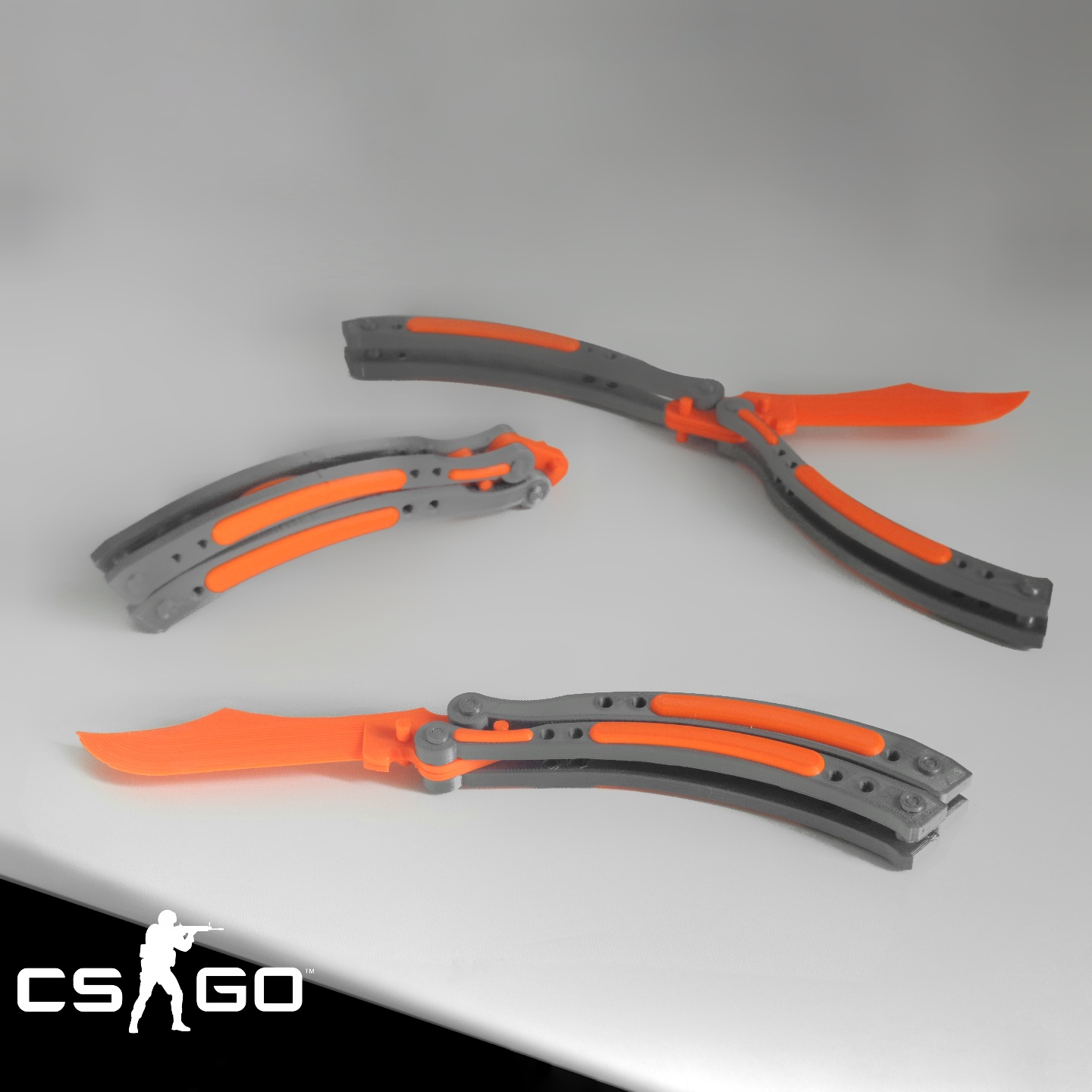 butterfly knife 3d print