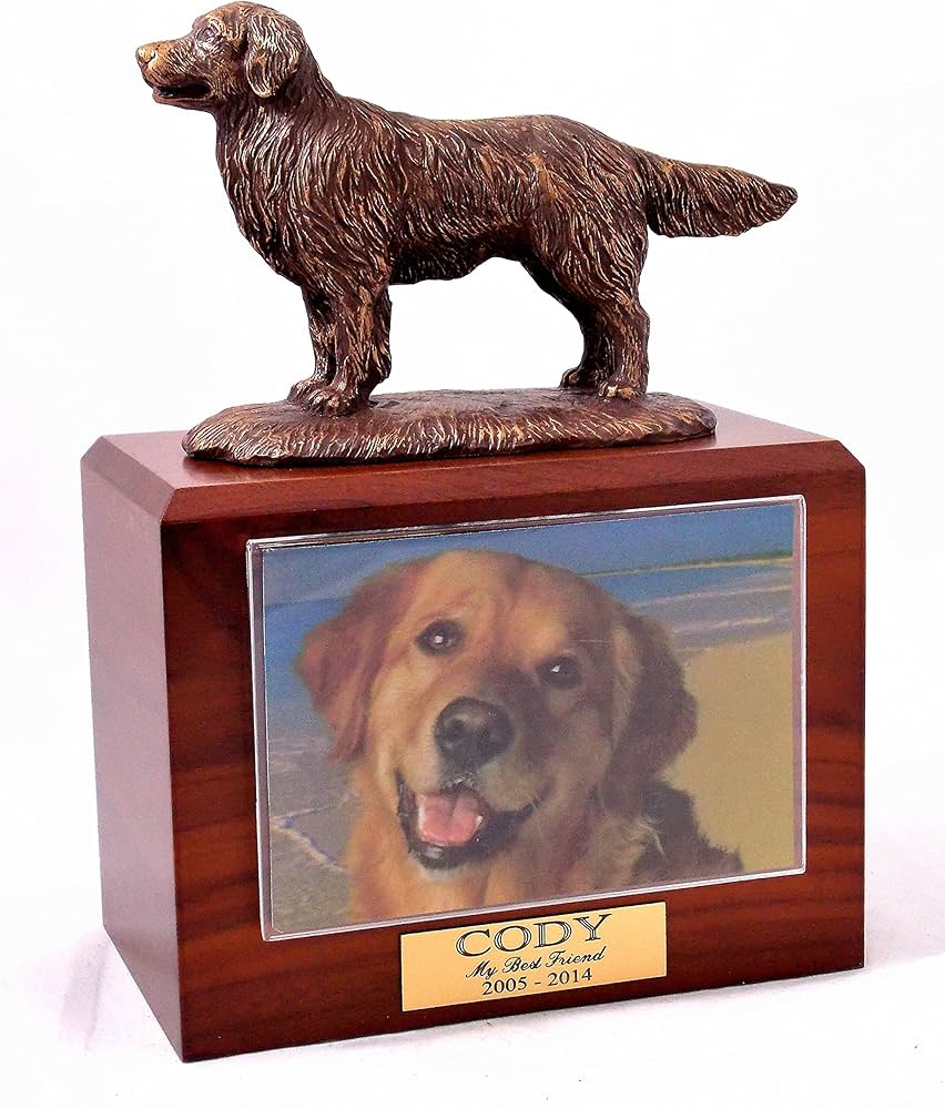 golden retriever urn