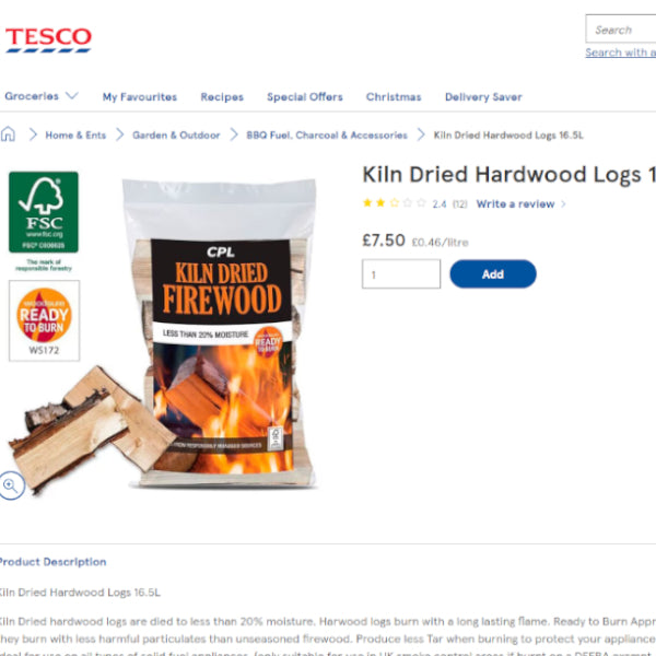 firewood tesco