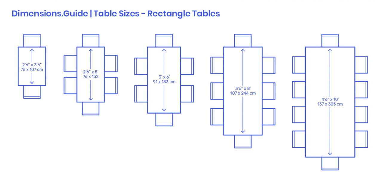 8 person dining room table dimensions