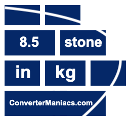 8 stone 5 in kg