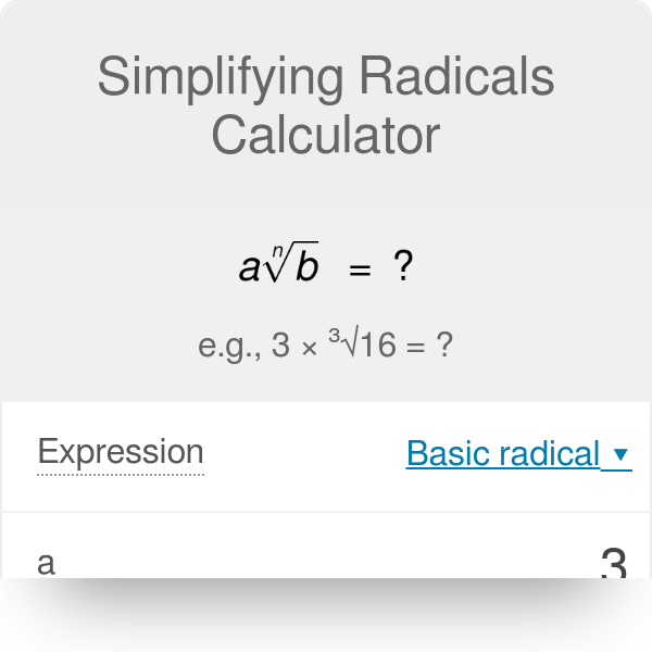 radical fraction calculator