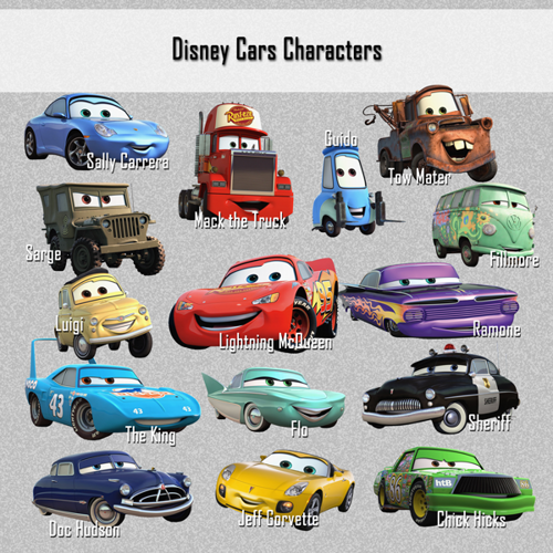 nombre de los carros de rayo mcqueen