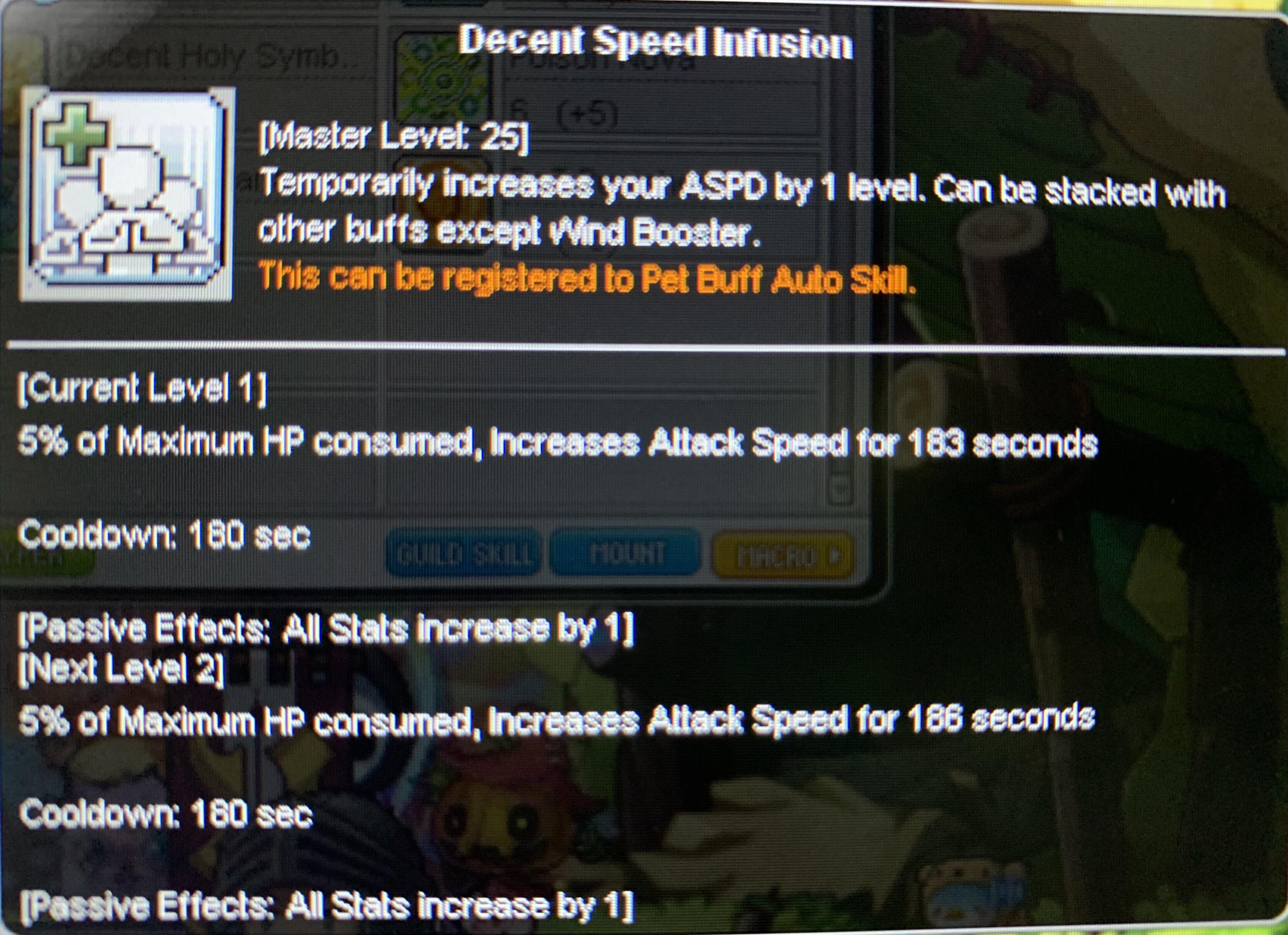 maplestory decent speed infusion