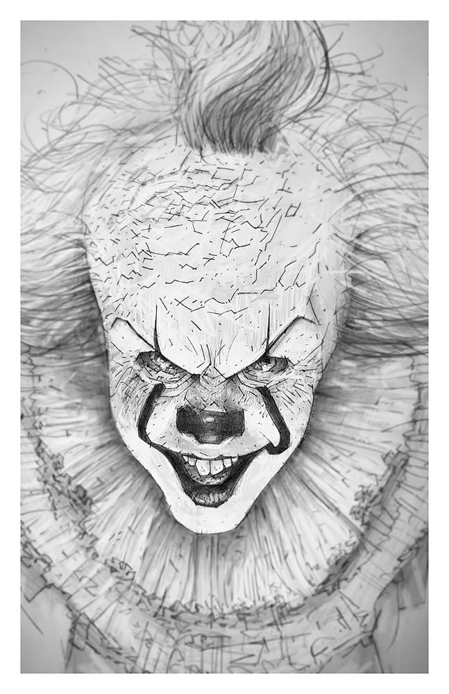 drawing of a clown