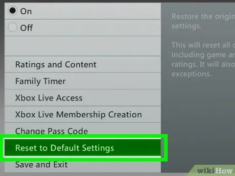 how to reset xbox 360 factory settings