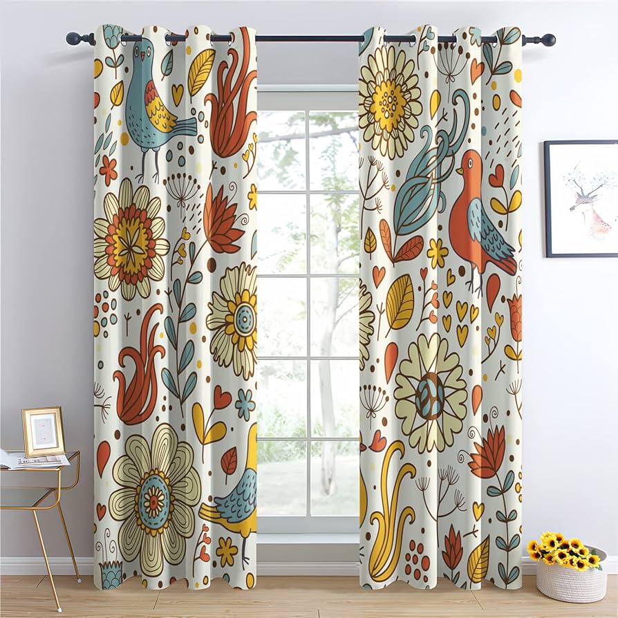 patterned blackout curtains