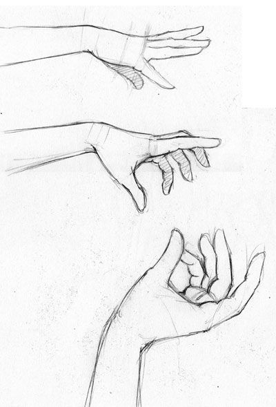 drawing of a hand reaching out