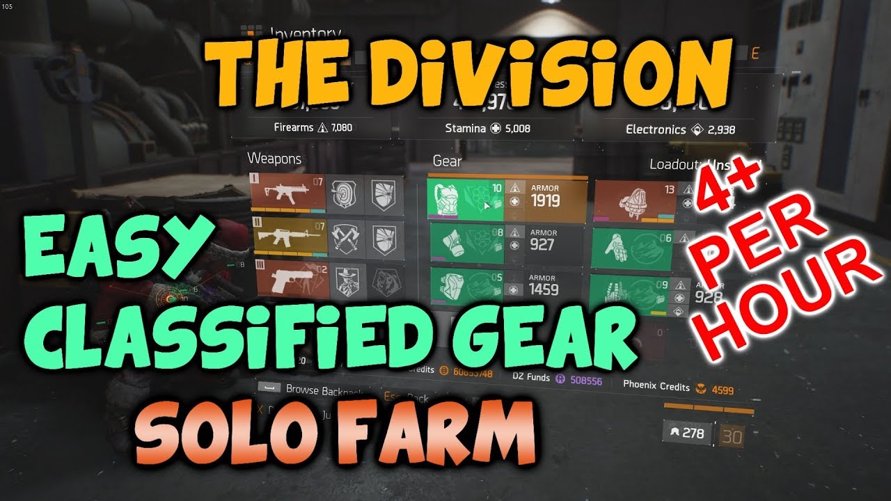 the division how to get classified gear