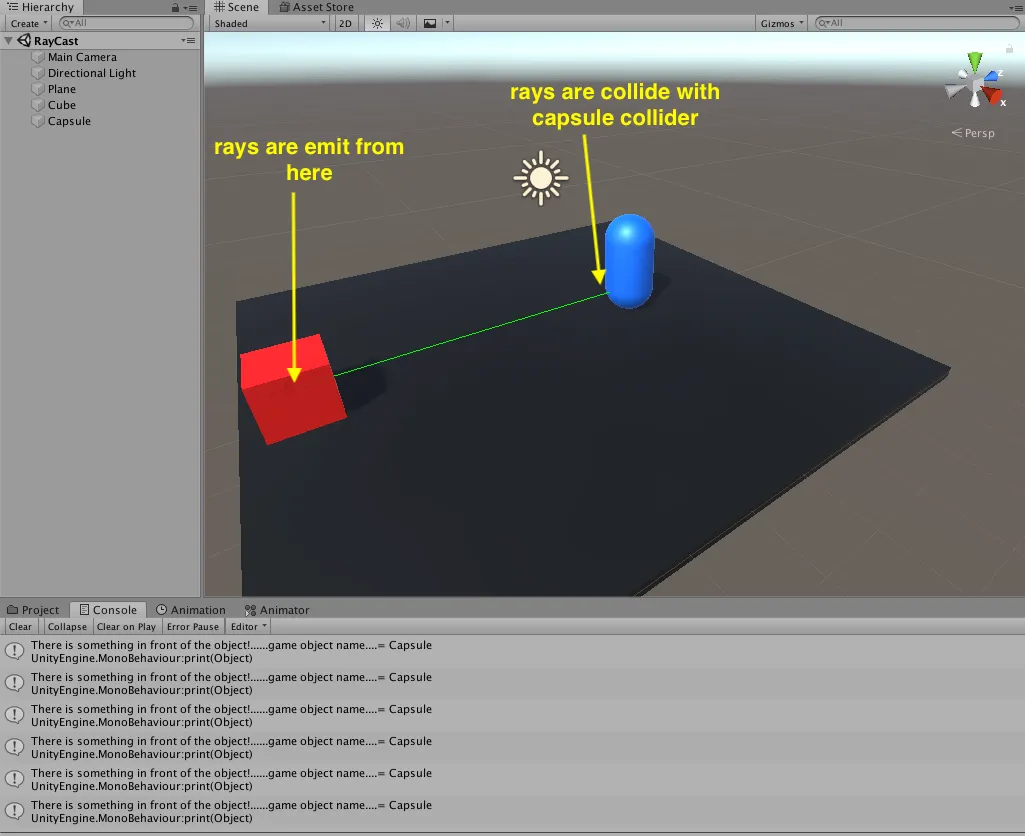 unity 3d ray