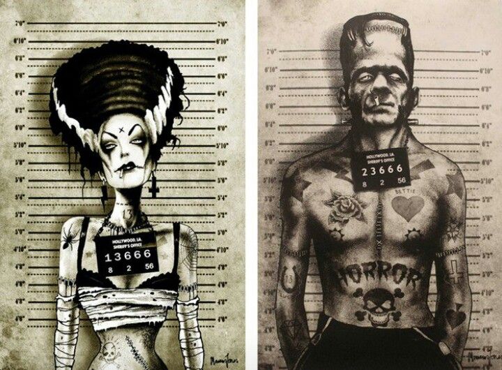 tattooed frankenstein