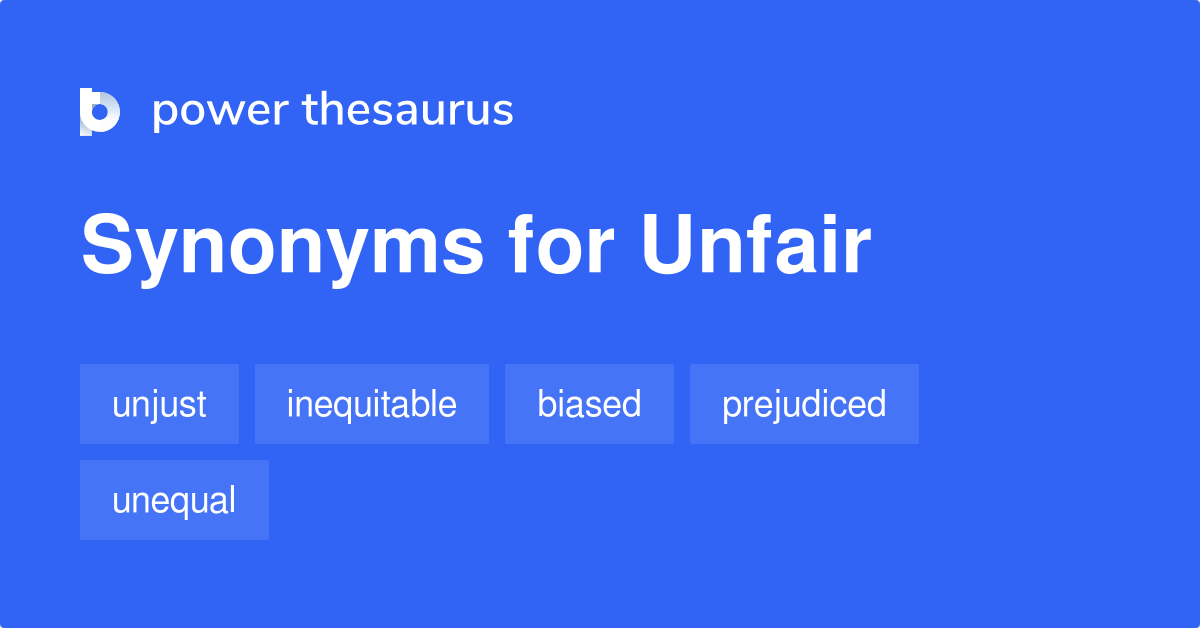 synonyms of unfair