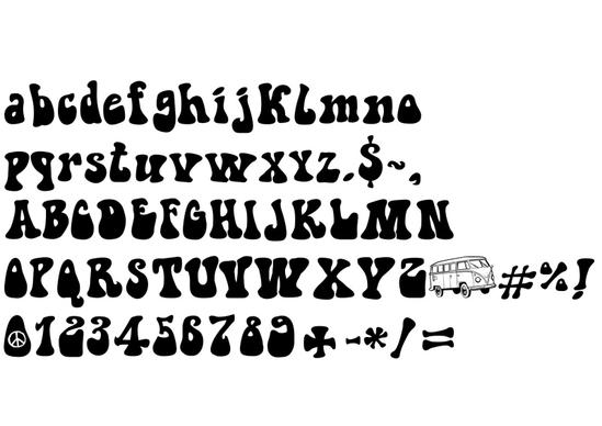 hippies fonts