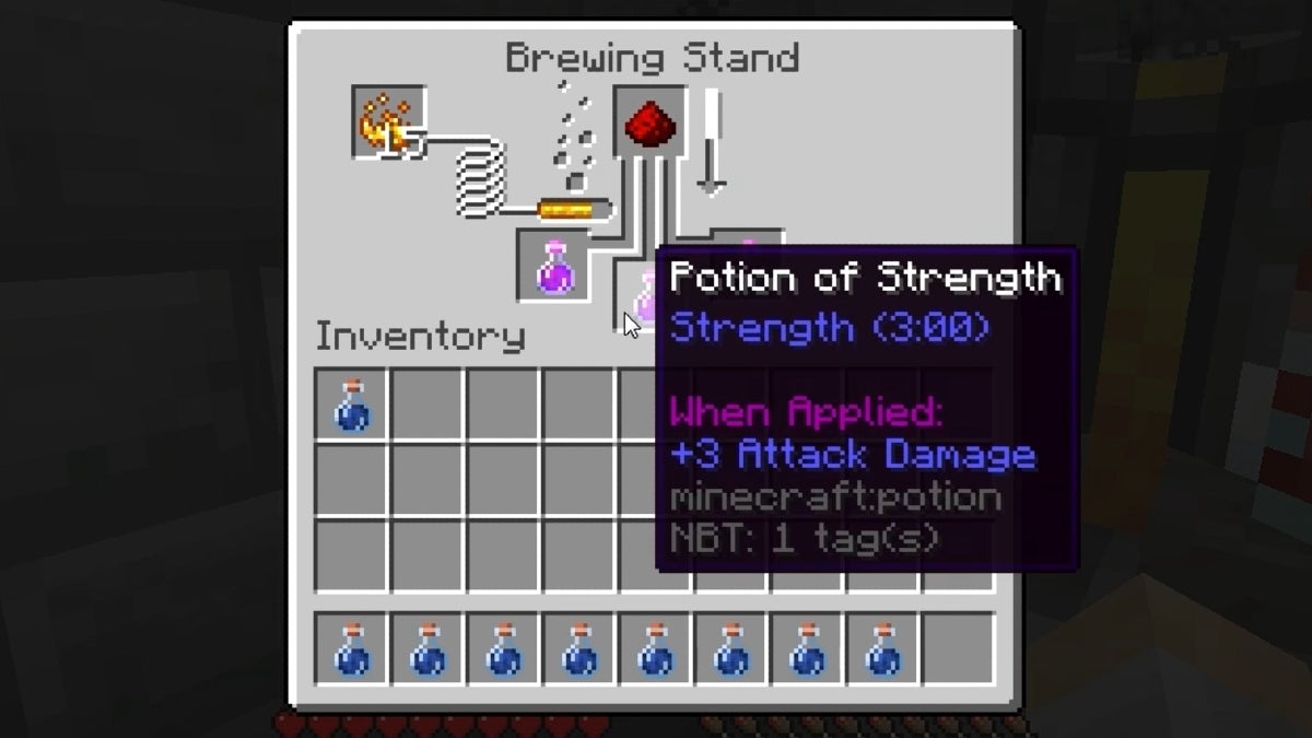 how do you make a strength potion in minecraft