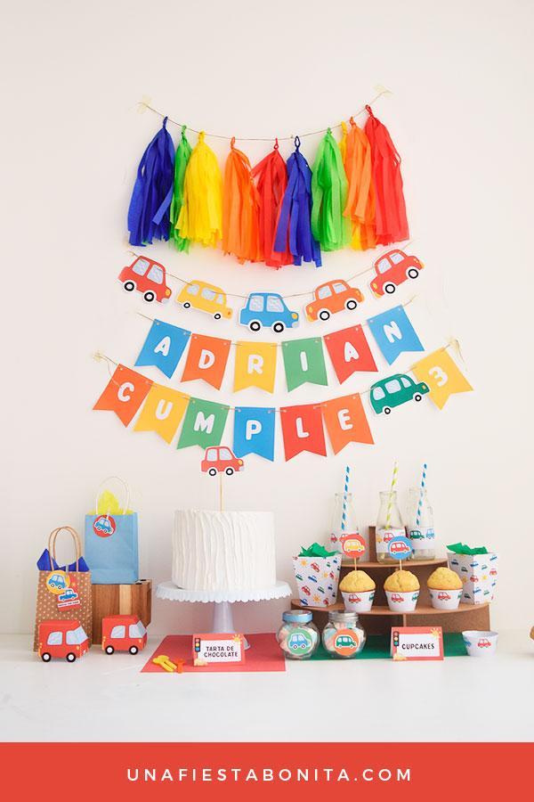 decoracion de autos para cumpleaños infantiles