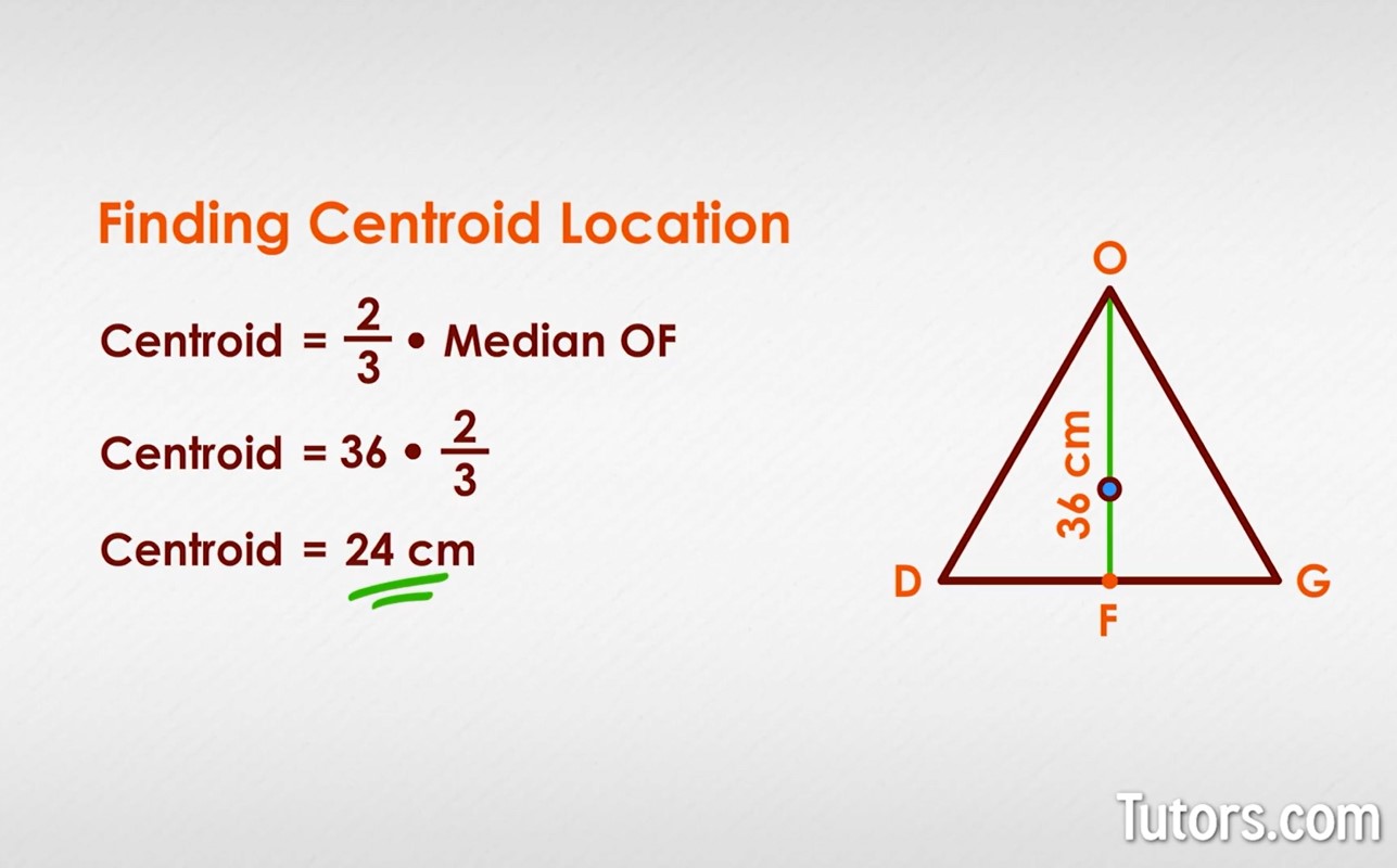 centroid of isosceles right triangle