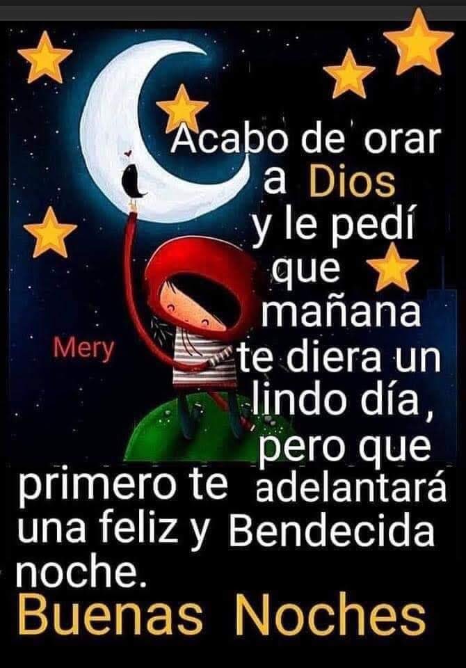 hasta mañana bendecida noche