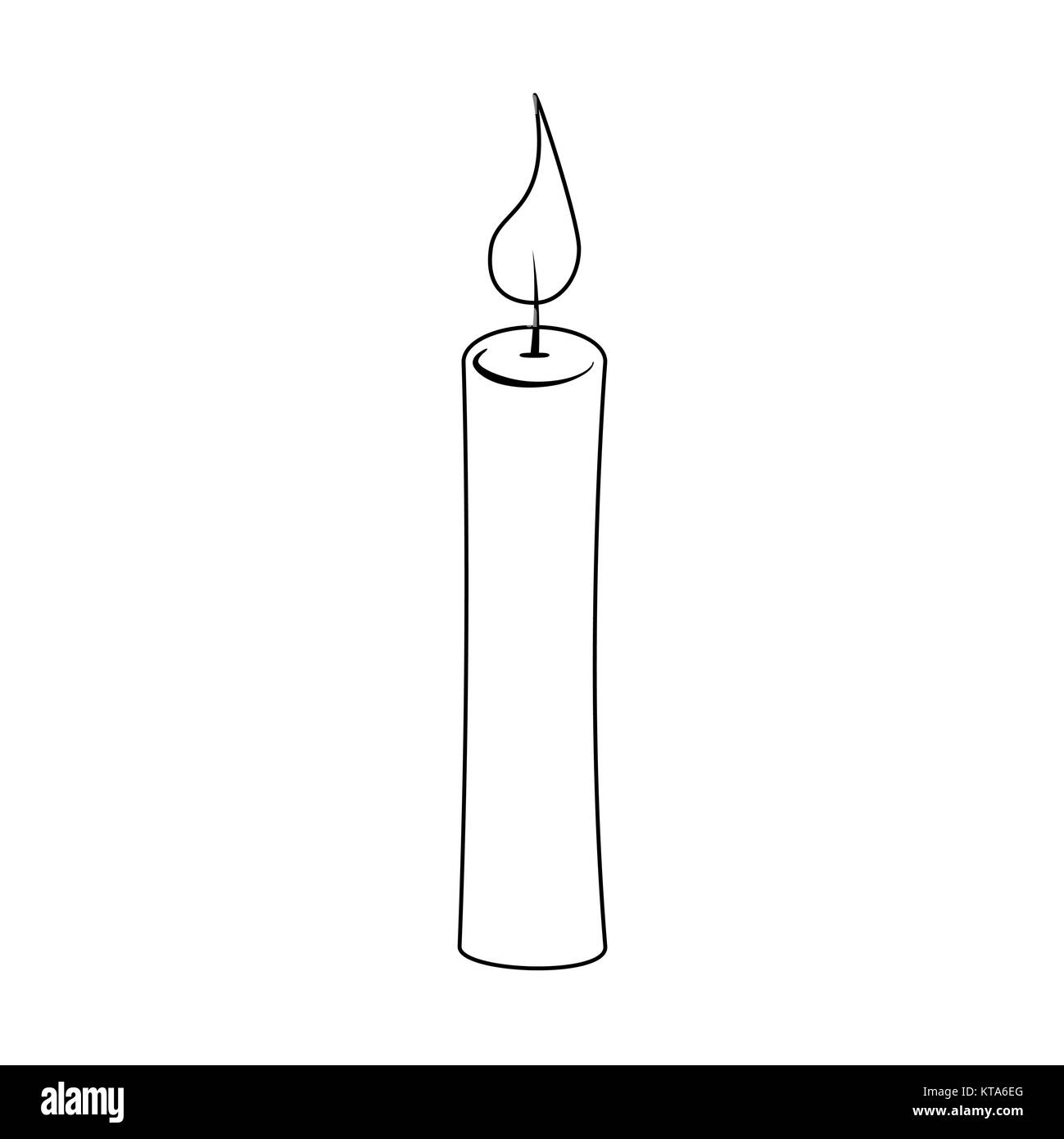 candle outline