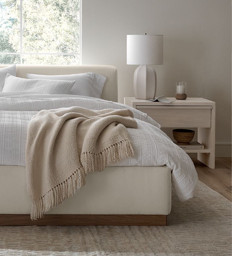 crate and barrel bedspreads