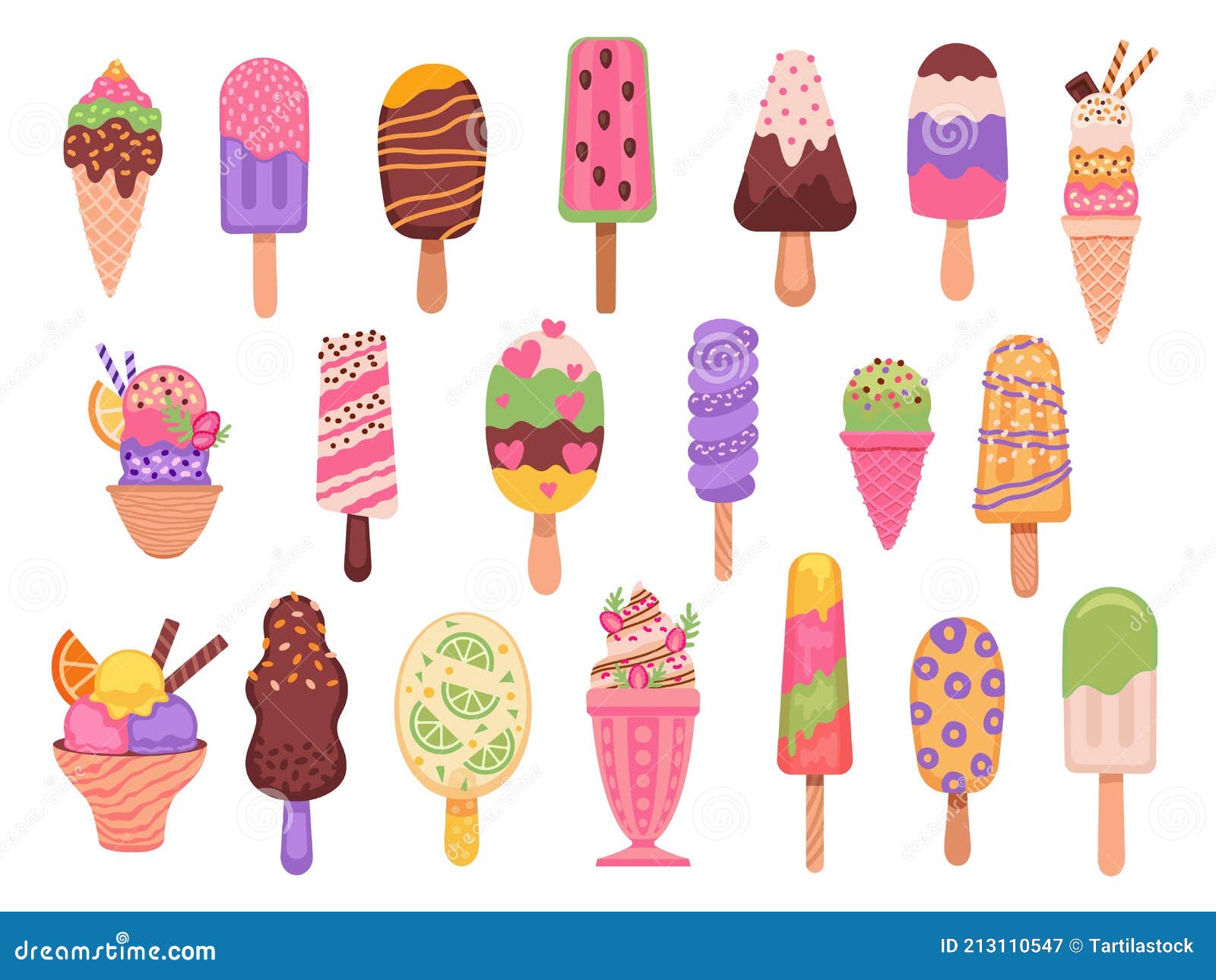 helados dibujos animados